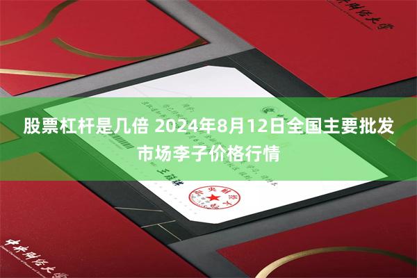 股票杠杆是几倍 2024年8月12日全国主要批发市场李子价格行情